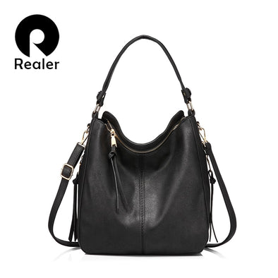 REALER women handbags female Crossbody shoulder bags high quality PU leather messenger bags for ladies big Totes large capacity