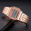 Luxury Women's Rose Gold Stainless Steel Watches Women Fashion LED Digital Clock Casual Ladies Electronic Watch Reloj Mujer 2019