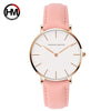 Dropshipping Japan Quartz Simple Women Fashion Watch White Leather Strap Ladies Wrist Watches Brand Waterproof Wristwatch 36mm