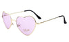 Ladies Heart Shaped Sunglasses metal Women Brand Designer Fashion Rimless LOVE Clear Ocean Lenses Sun Glasses Oculos UV400