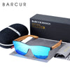 BARCUR gafas de sol de lujo Vintage para hombre gafas de sol de madera protección UV400 gafas de sol cuadradas de moda para mujer