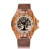 Creative Life Tree Imitation Wood Watch Men Women Quartz Imitate Wooden Watch Soft Leather Band Wristwatch Male Reloj montre uhr