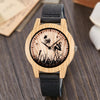 Creative Life Tree Imitation Wood Watch Men Women Quartz Imitate Wooden Watch Soft Leather Band Wristwatch Male Reloj montre uhr