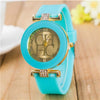 2018 New simple leather Brand Geneva Casual Quartz Watch Women Crystal Silicone Watches Relogio Feminino Wrist Watch Hot sale