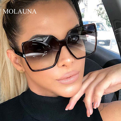 Vintage Oversize Square Sunglasses Women Luxury Brand Big Frame Women Sun Glasses Black Fashion Gradient Female Glasses Oculos