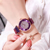 Relojes para mujer 2019 lujosos relojes de pulsera de oro rosa de diamante para mujer reloj de pulsera magnético para mujer reloj femenino