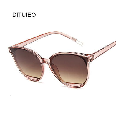 New Classic Oval Red Women Sunglasses Female Vintage Luxury Plastic Brand Designer Cat Eye Sun Glasses UV400 Fashion