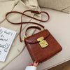 Mini Stone Pattern PU Leather Crossbody Bags For Women 2020 Lock Designer Shoulder Messenger Bag Female Travel Handbags