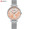 CURREN Women Watches Top Brand Luxury Stainless Steel Strap Wristwatch for Women Rose Clock Stylish Quartz Ladies Watch