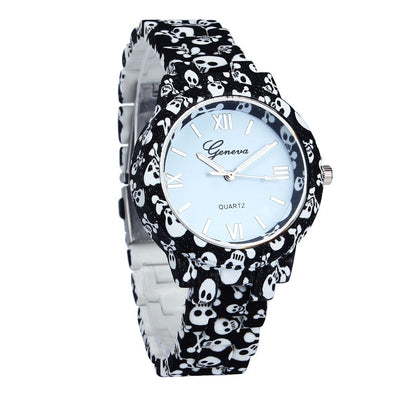 Imitation Porcelain Watch Women Men Floral Printed Band Analog Wrist Watches Ladies Bracelet Clock Quartz Watch Relogio #LH